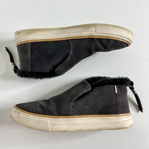 Toms Paxton Grey Suede Slip On Sneaker Shoe Size 8.5 - Picture 5 of 10